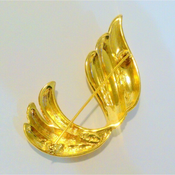 Vintage Napier Gold Tone Freeform Brooch - Picture 3 of 3